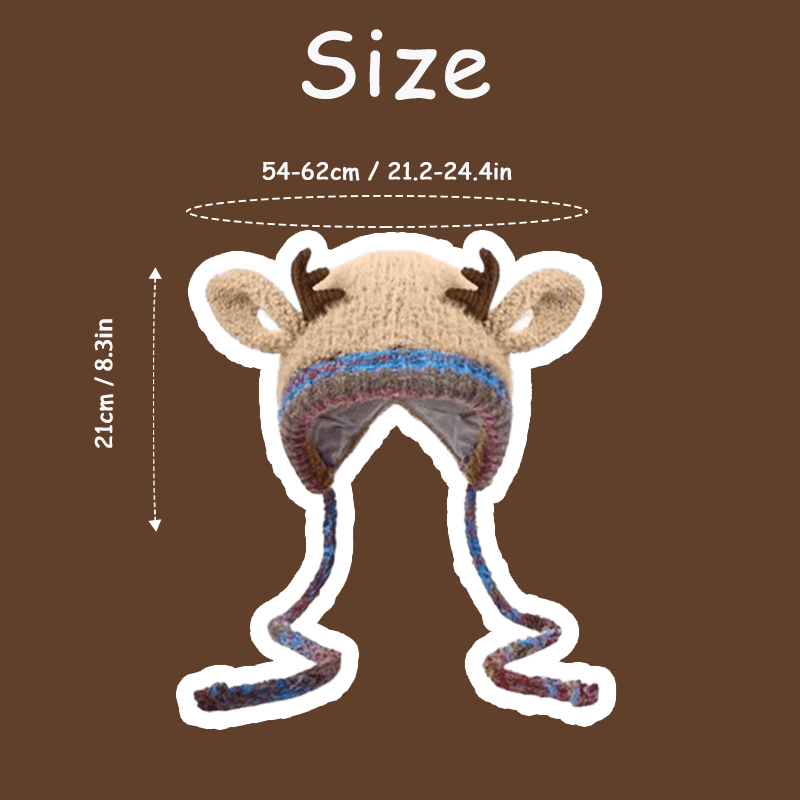 Festlicher Weihnachtshut mit Geweihmotiv 🦌