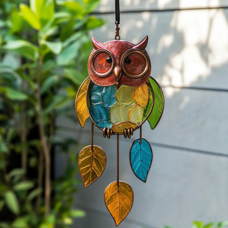 🦉✨Bunte Sonnen-Eulen - Farbenspiel für Fenster & Garten