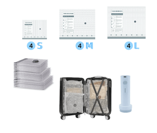 ✨Letzter Tag 49% RABATT🔥Kabelloses Reise-Staubsaugerbeutel-Set