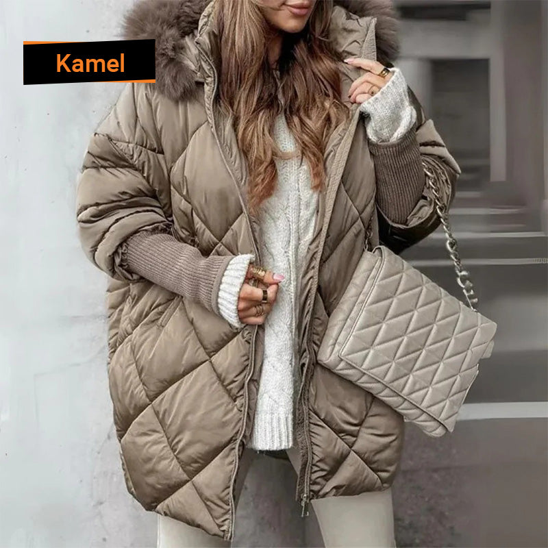 ❄️Winterschlussverkauf❄️Damen Midi-Parka mit Strickärmeln