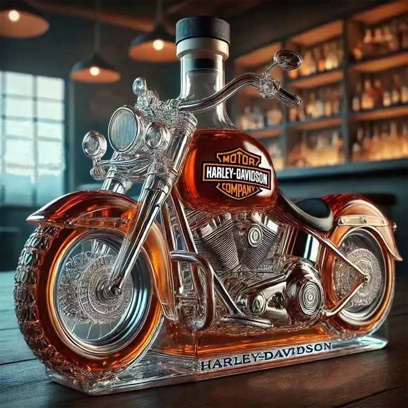 ✨Kreative Motorrad-Weinflasche aus Glas