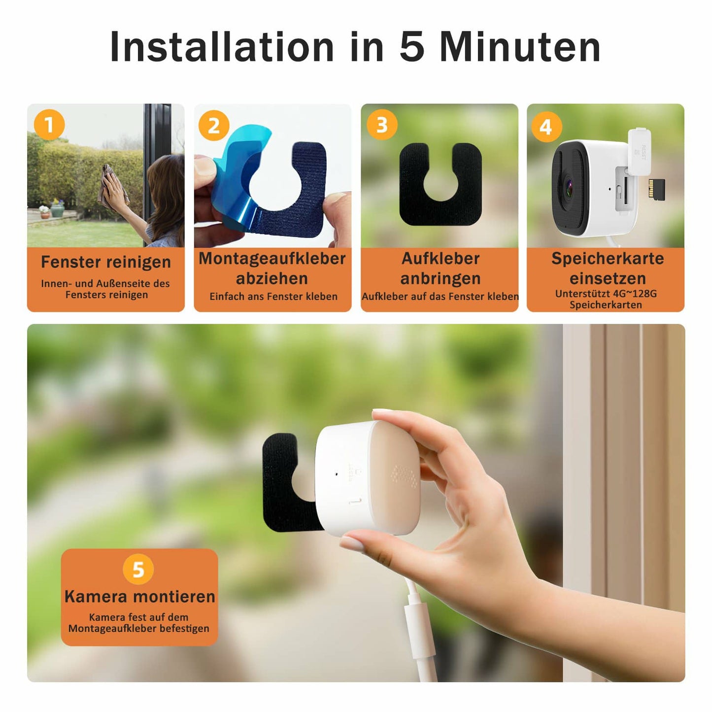 🔥 Neue Fensterkamera 2025🎥 Farbige Nachtsicht🌙 24/7 Aufnahme & Intelligenter Alarm🚨 Einfache Installation!🔒