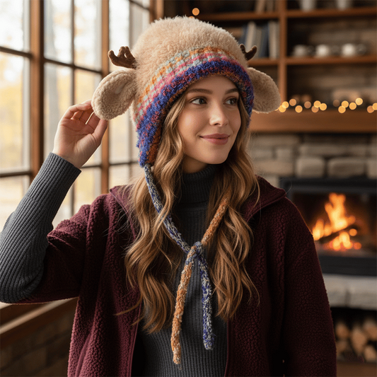 Festlicher Weihnachtshut mit Geweihmotiv 🦌