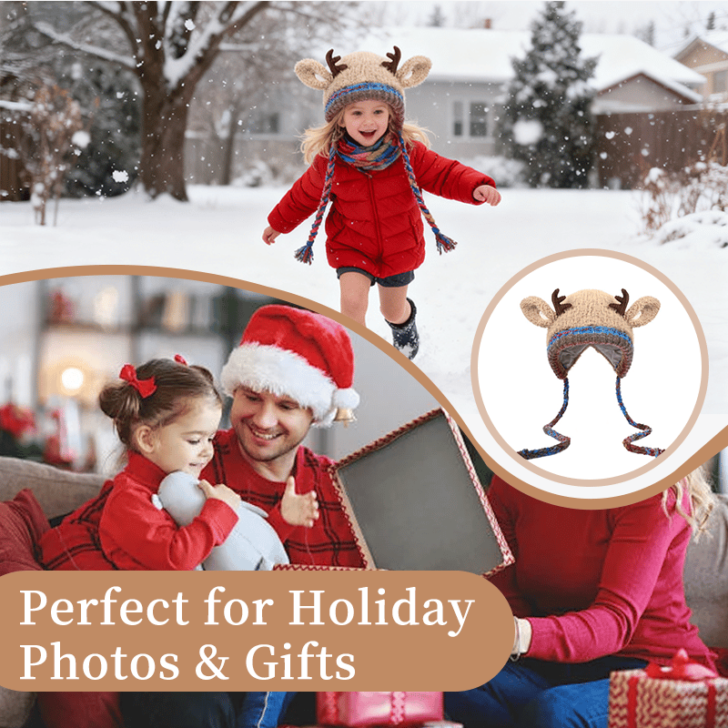 Festlicher Weihnachtshut mit Geweihmotiv 🦌