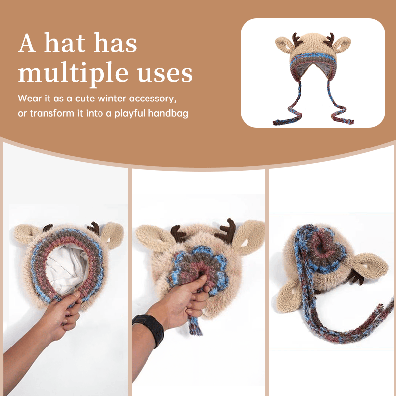 Festlicher Weihnachtshut mit Geweihmotiv 🦌