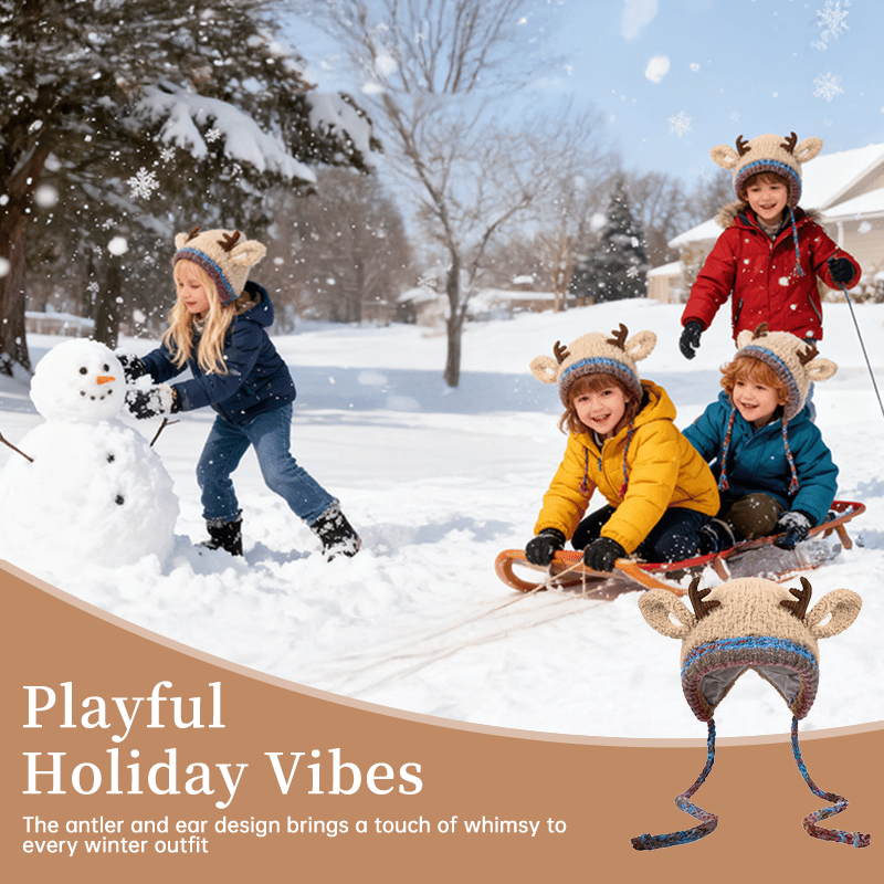 Festlicher Weihnachtshut mit Geweihmotiv 🦌