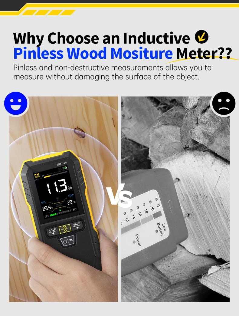 WMT-10 Wiederaufladbares Holzfeuchtemessgerät💦