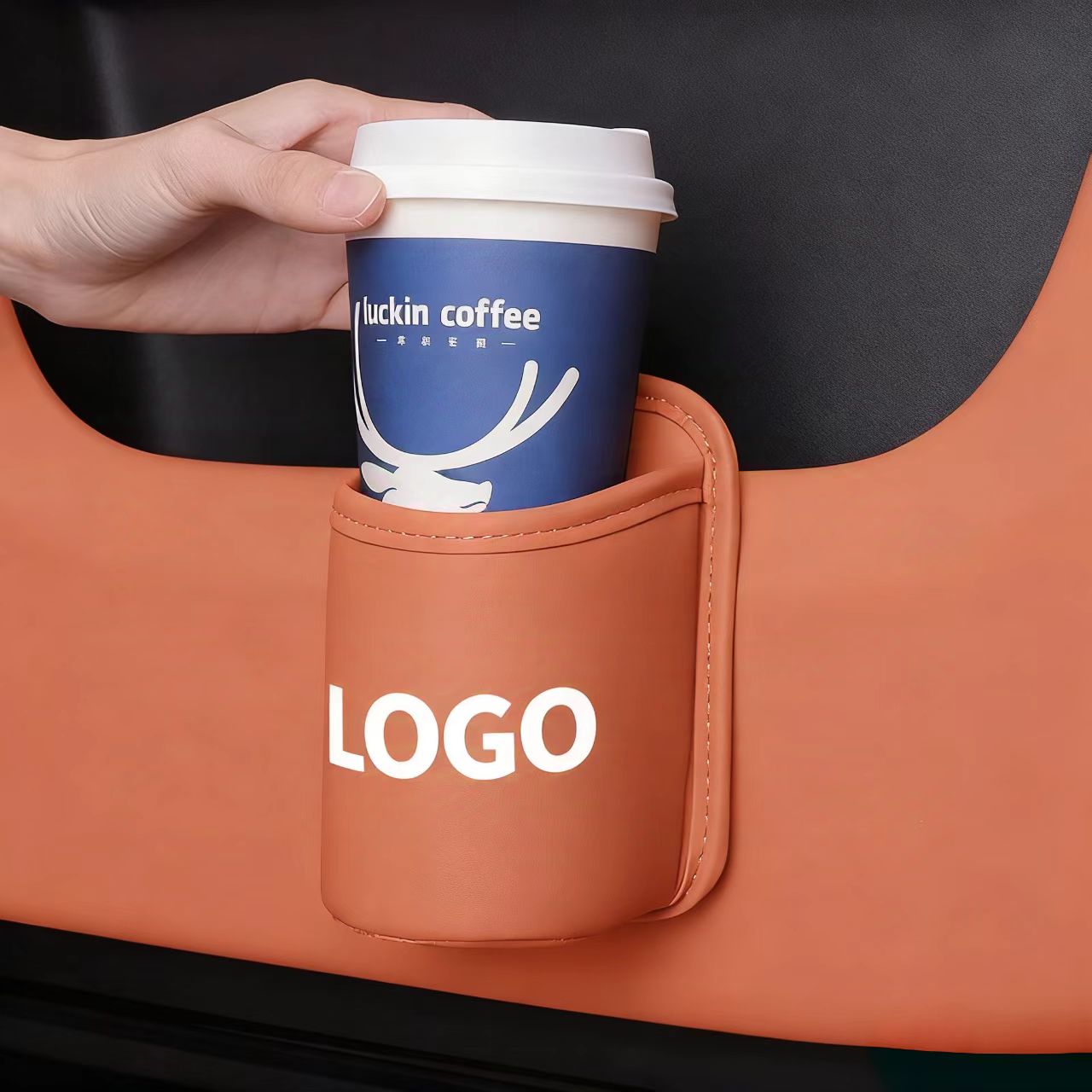 🔥Becherhülle aus Leder – einfach zu montieren, individuelles Logo erhältlich