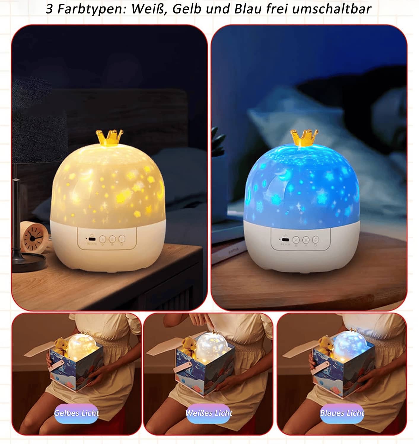 🔥Heißer Verkauf - 49% Rabatt🔥Kinder-Projektionsnachtlicht mit 15+ Themenfolien