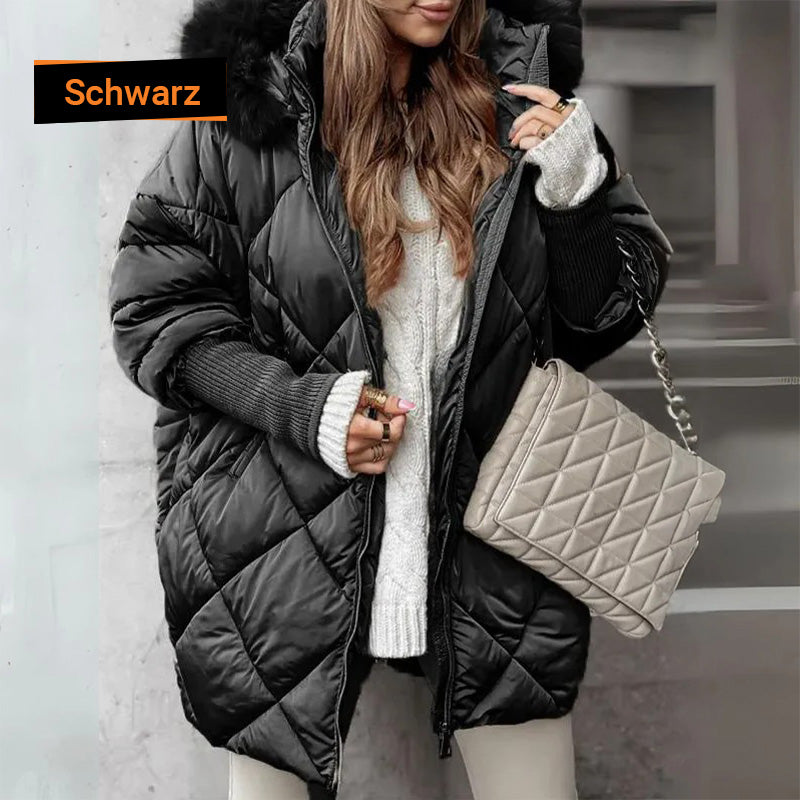 ❄️Winterschlussverkauf❄️Damen Midi-Parka mit Strickärmeln