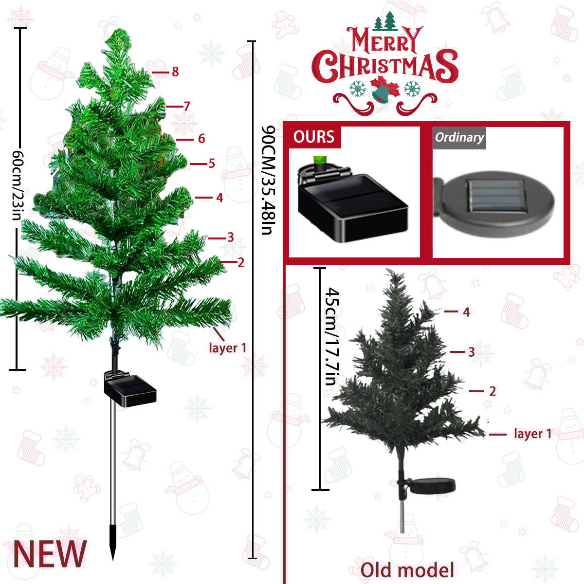 Solarbetriebener Mini-Weihnachtsbaum🎄🎄