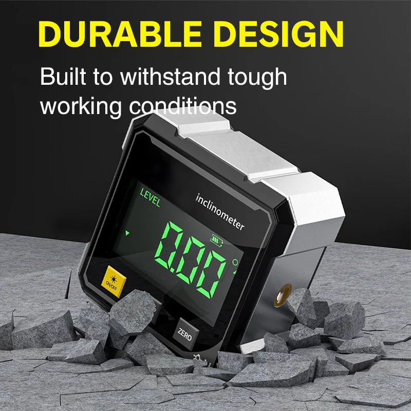 ✨4-seitiger magnetischer digitaler Winkelmesser mit Laser📐