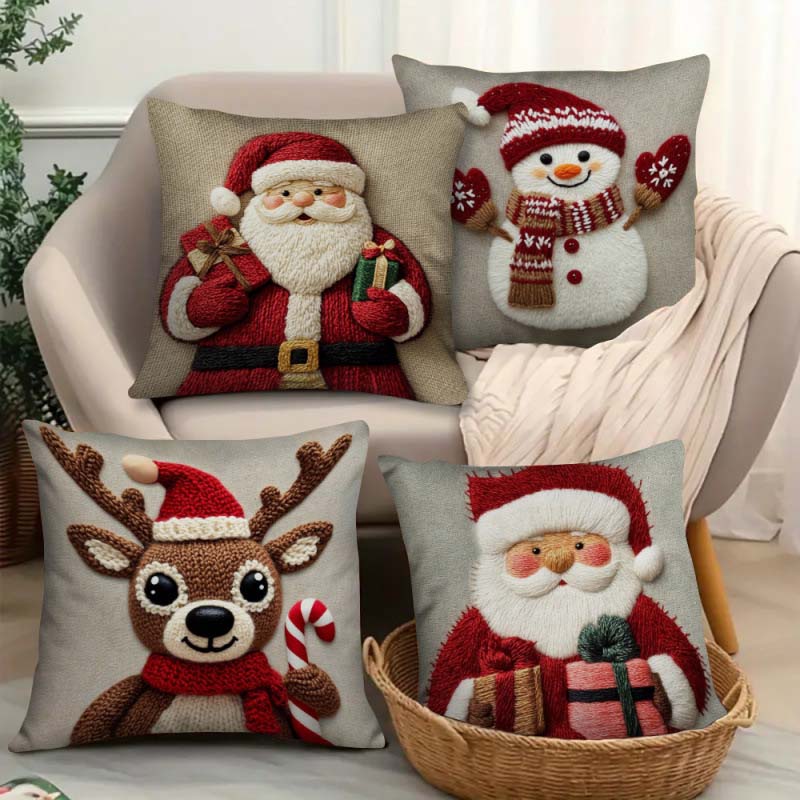 🎄Weihnachten Cute Cartoon Kissenbezug🎄