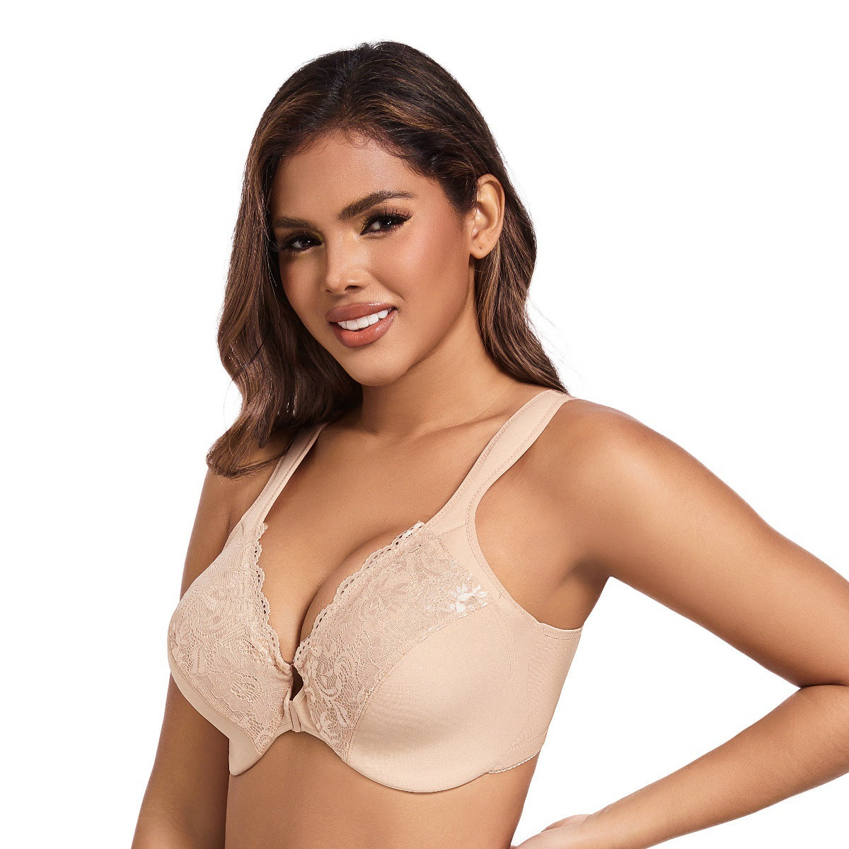 🎀Weihnachtsangebot: 48 % Rabatt 💕 Push-up-BH mit Spitze und Vorderverschluss