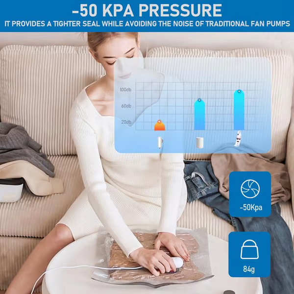 📦 50 % RABATT 🔥 USB-Elektro-Vakuumbeutel – 80 % Platzersparnis – Wiederverwendbar