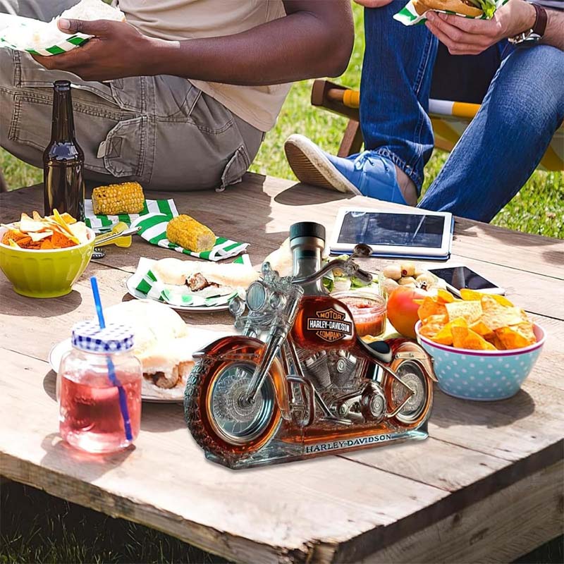 ✨Kreative Motorrad-Weinflasche aus Glas