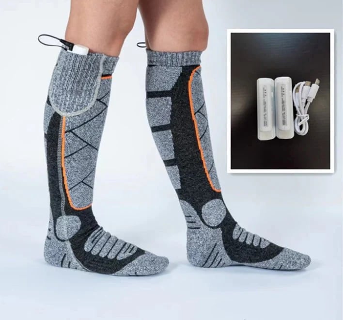 🎁Beheizbare Socken mit wiederaufladbaren Akkus – bis zu 8 Stunden Akkulaufzeit