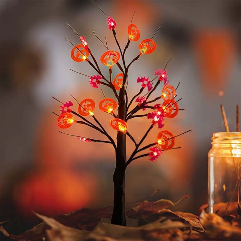 🌳LED-Birkenbaum Halloween Lichter✨