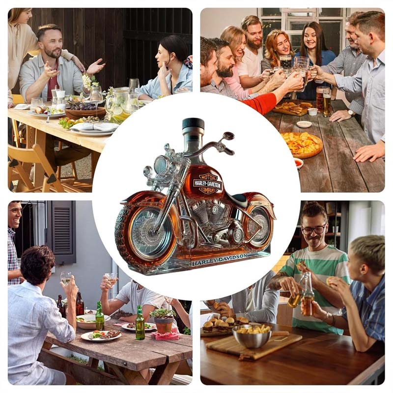 ✨Kreative Motorrad-Weinflasche aus Glas