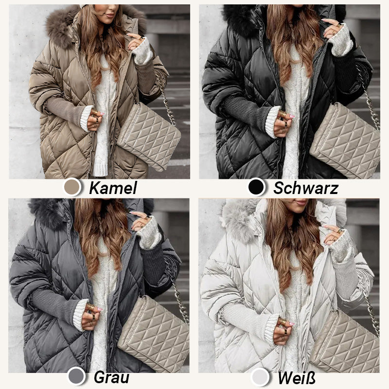 ❄️Winterschlussverkauf❄️Damen Midi-Parka mit Strickärmeln