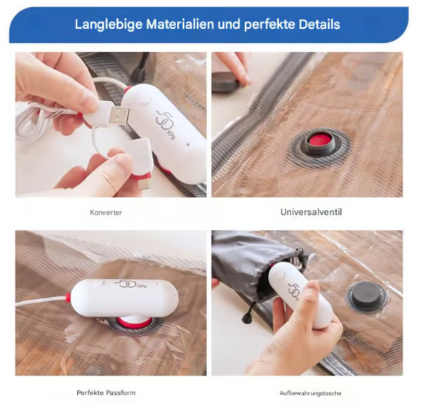 📦 50 % RABATT 🔥 USB-Elektro-Vakuumbeutel – 80 % Platzersparnis – Wiederverwendbar