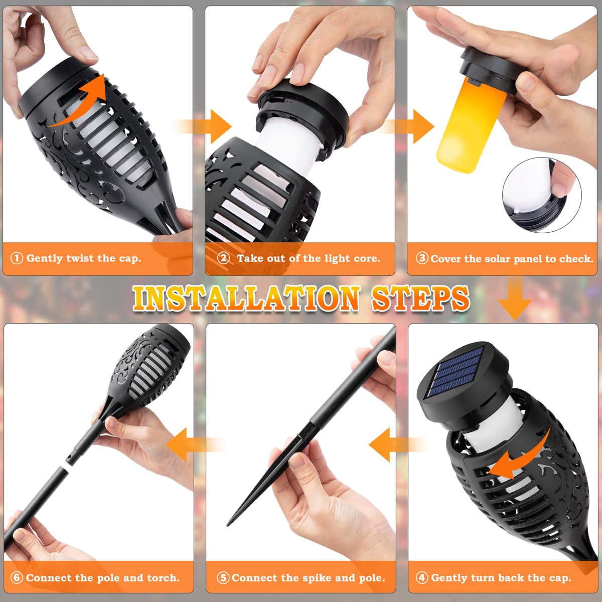 🔥2025 Solarleuchten – Außenbeleuchtung mit flackernden Flammen