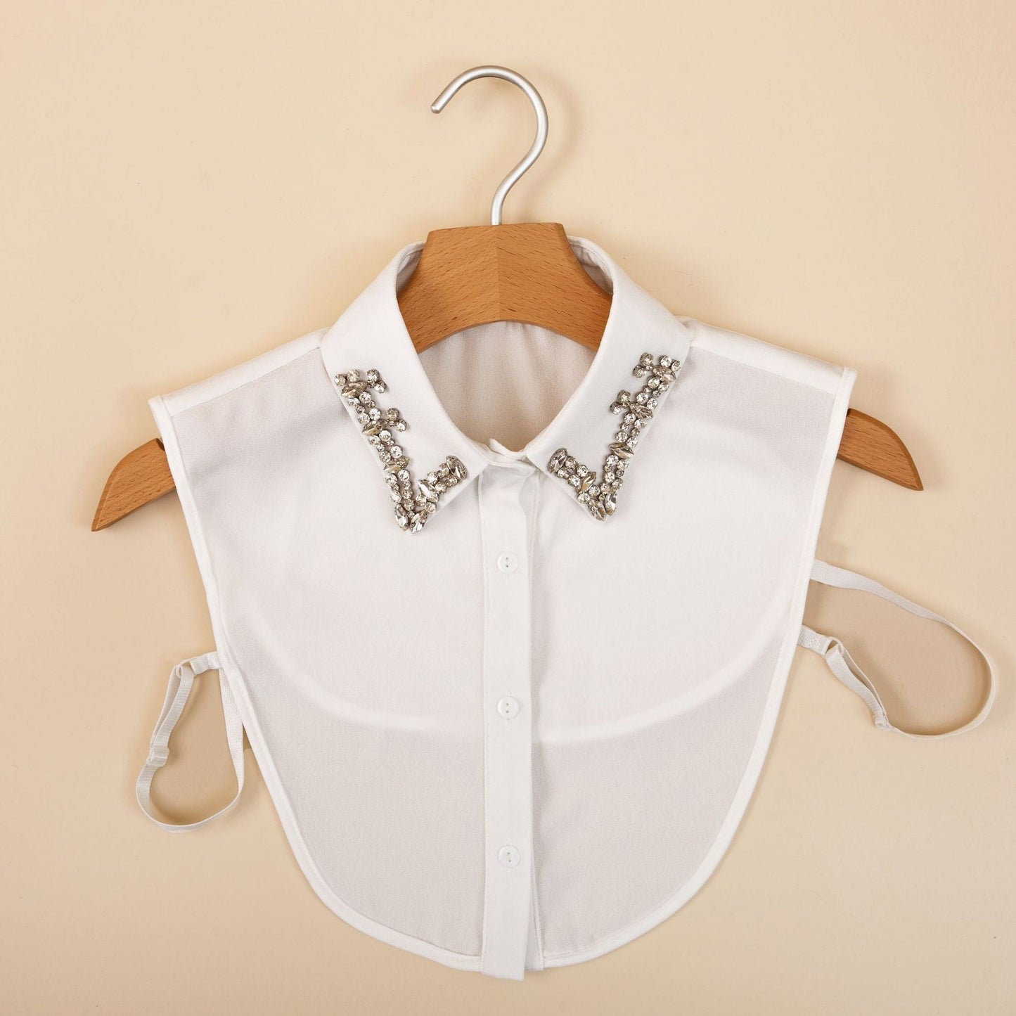 🎄 ✨Exquisiter abnehmbarer Premium-Kragen, verziert mit Kristallverzierungen