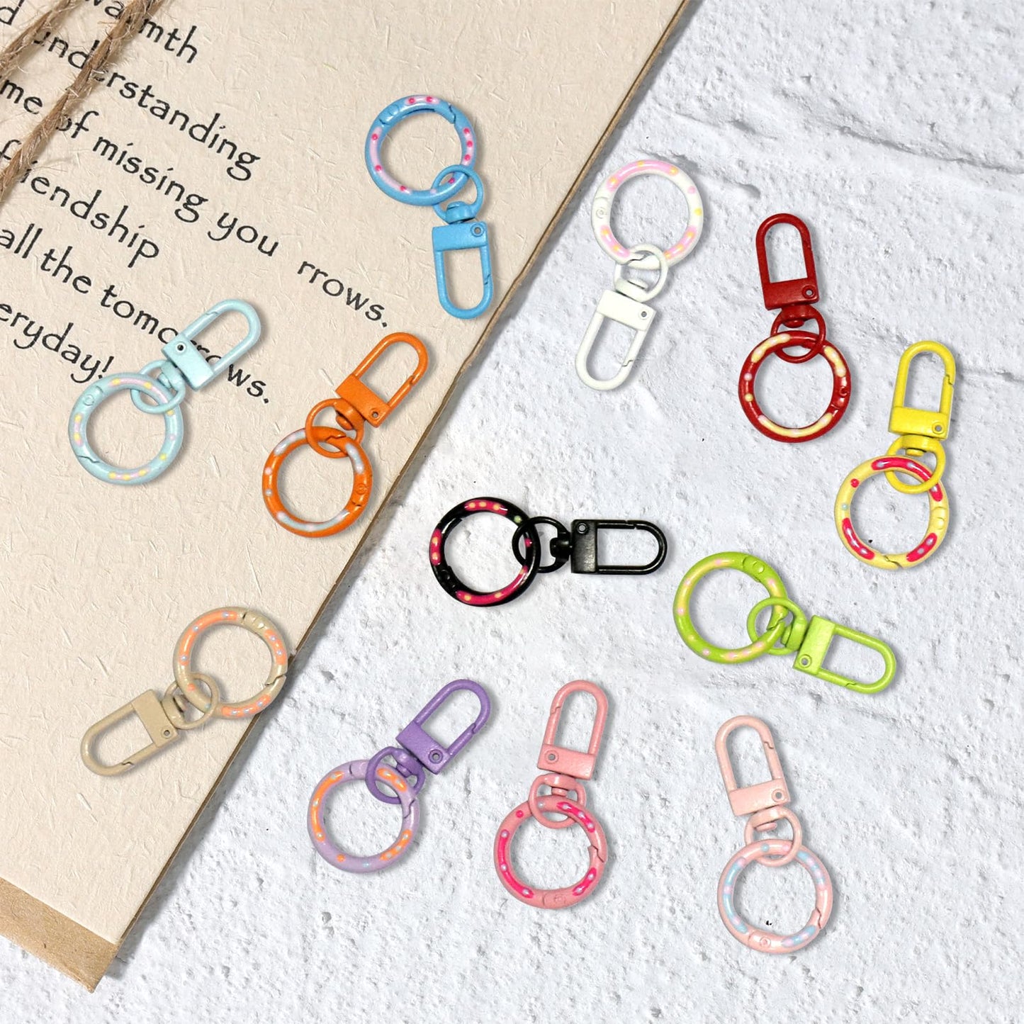 🔥ColorJoy Federring-Schlüsselanhänger-Set (18-teilig)