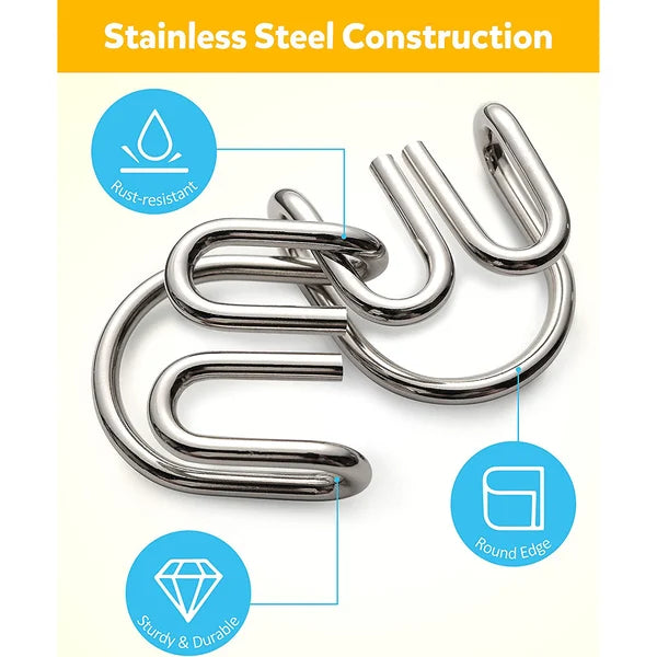 🧠Metall Puzzle Ring achtteilig blaue Version Denksportaufgaben🔗