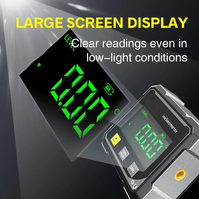 ✨4-seitiger magnetischer digitaler Winkelmesser mit Laser📐