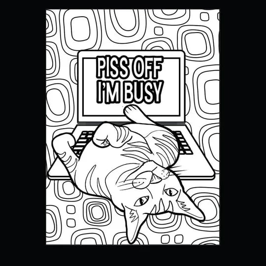 🔥Funny Kitty Memes Färbung Buch für Erwachsene Entspannung