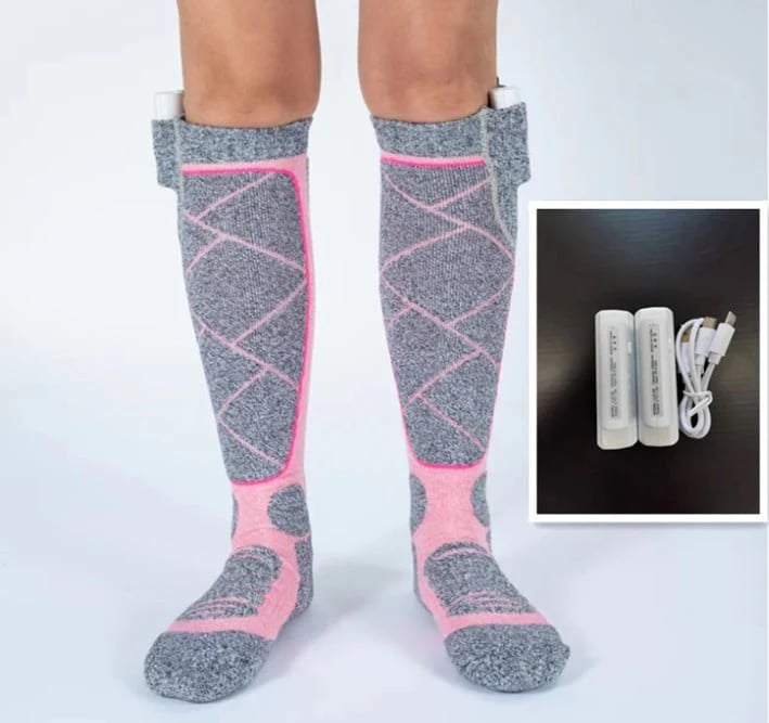 🎁Beheizbare Socken mit wiederaufladbaren Akkus – bis zu 8 Stunden Akkulaufzeit