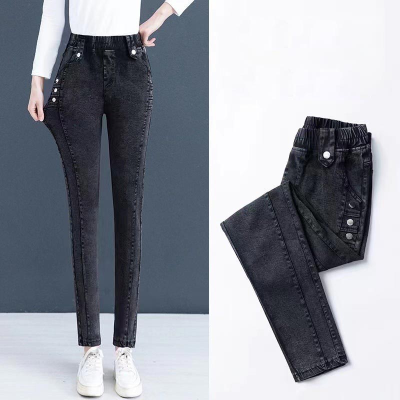 Flexible, warme, plüschige Skinny Jeans für Frauen