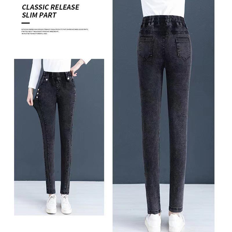 Flexible, warme, plüschige Skinny Jeans für Frauen
