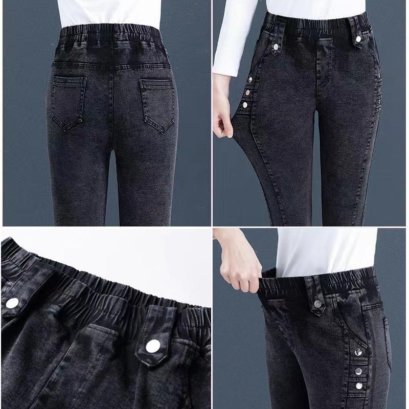 Flexible, warme, plüschige Skinny Jeans für Frauen