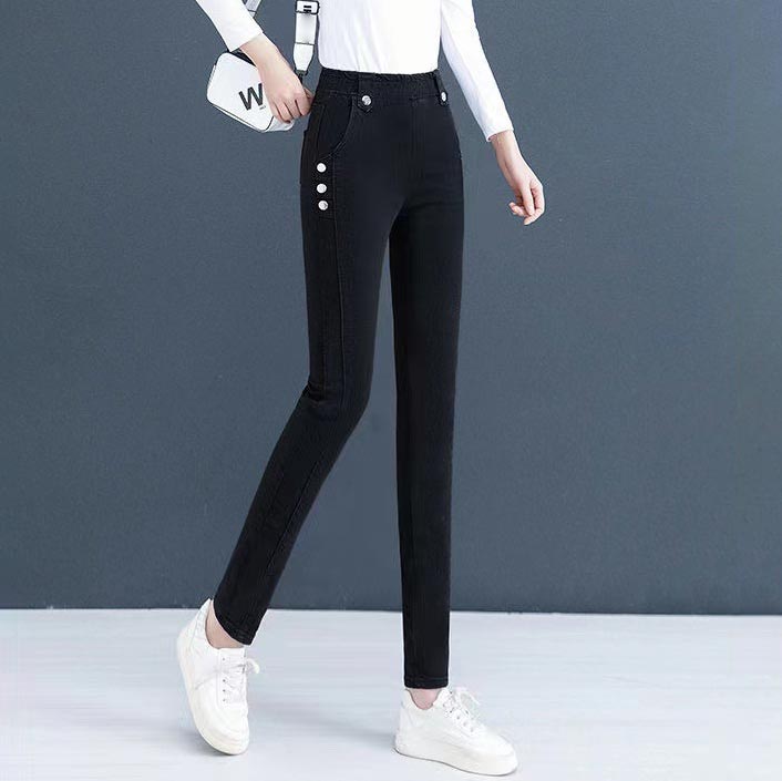 Flexible, warme, plüschige Skinny Jeans für Frauen