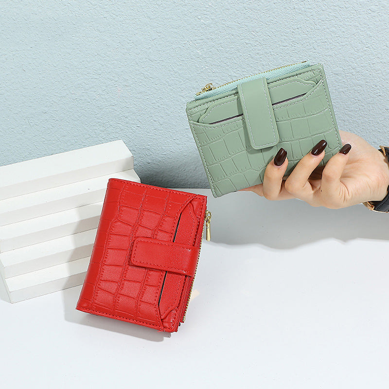 💥 Neu: Bestseller - Kompaktes monochromes Damenportemonnaie