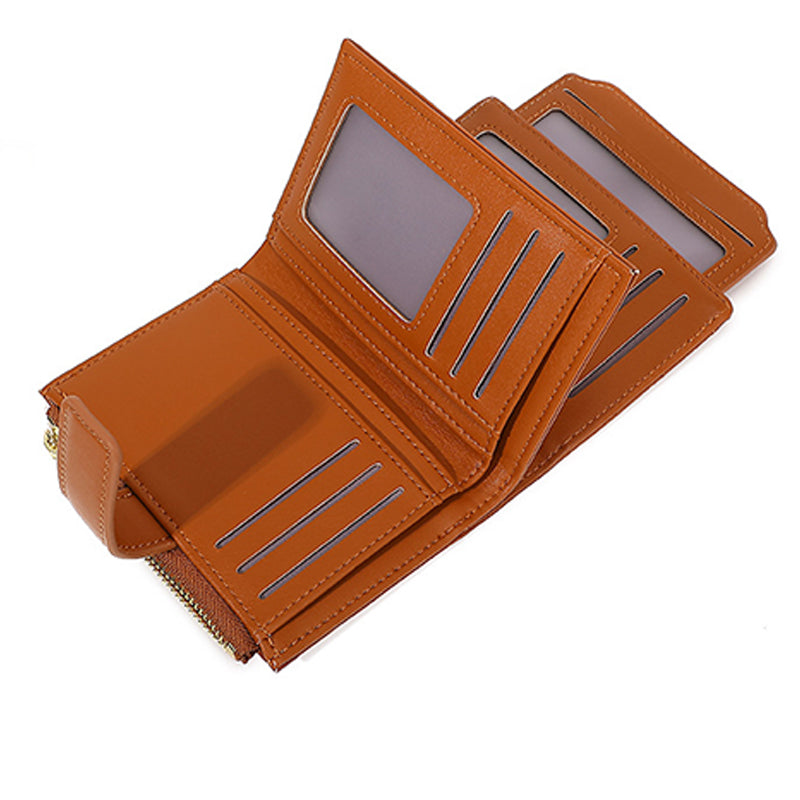 💥 Neu: Bestseller - Kompaktes monochromes Damenportemonnaie